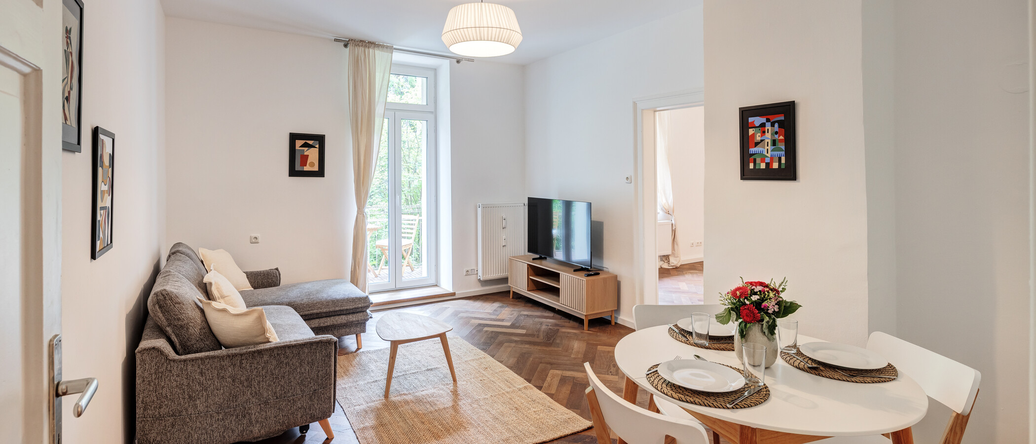appartamento München Neuhausen 01 zona living 14942