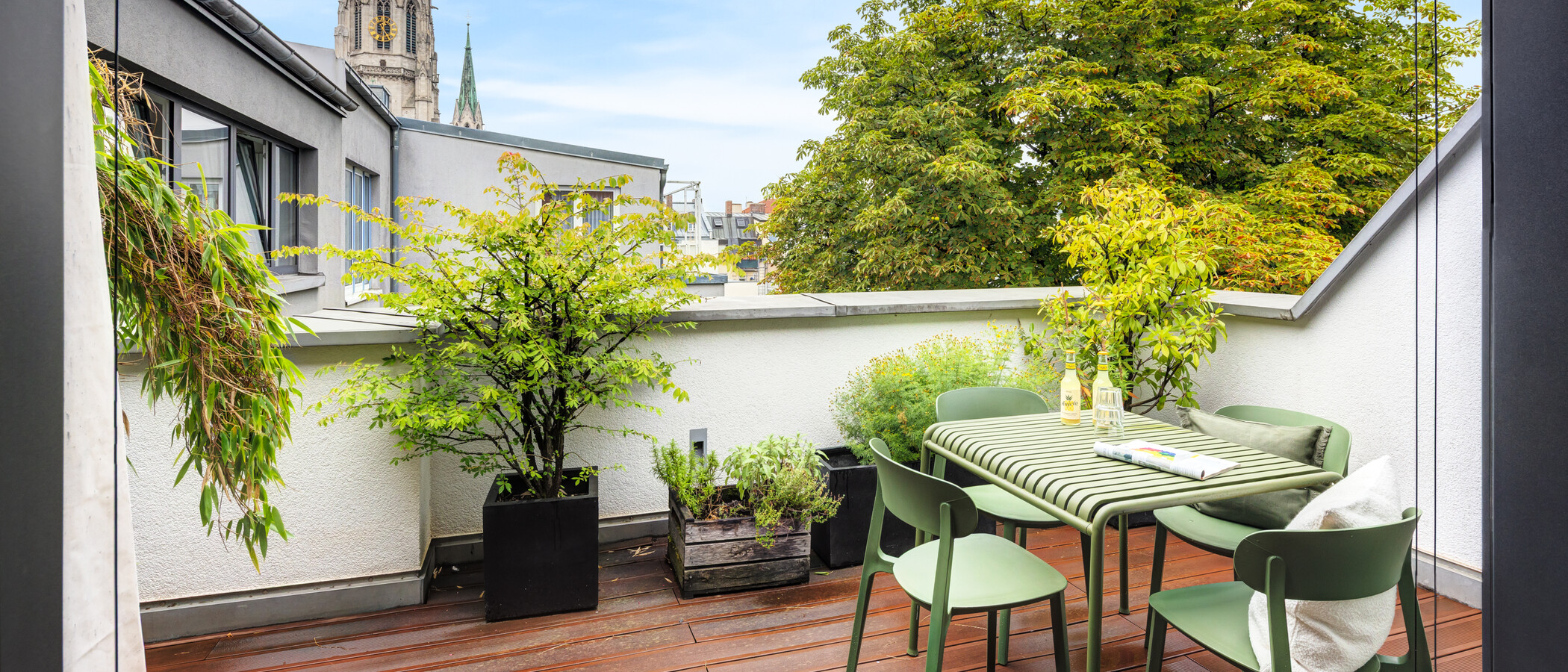 attico con terrazzo München Ludwigsvorstadt 01 terrazza sul tetto 14956