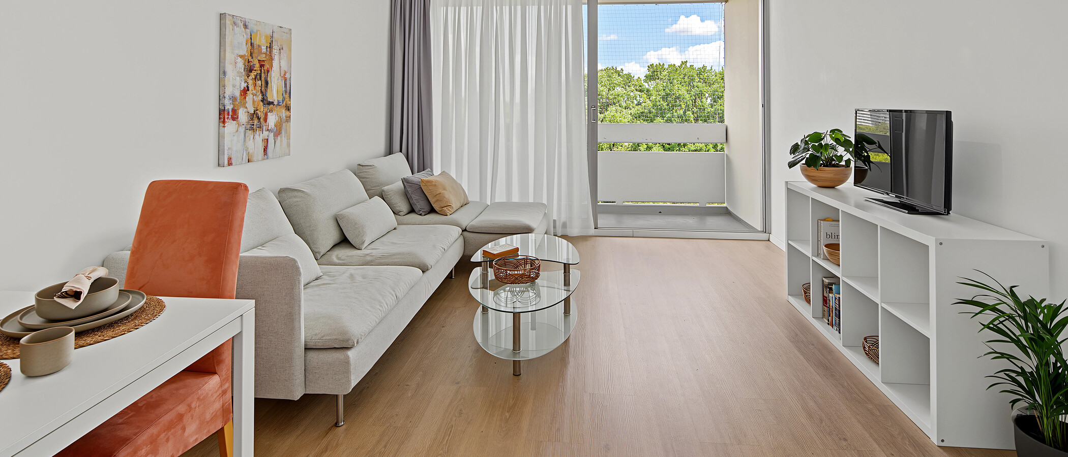 appartamento München Arabellapark 02 zona living 14958