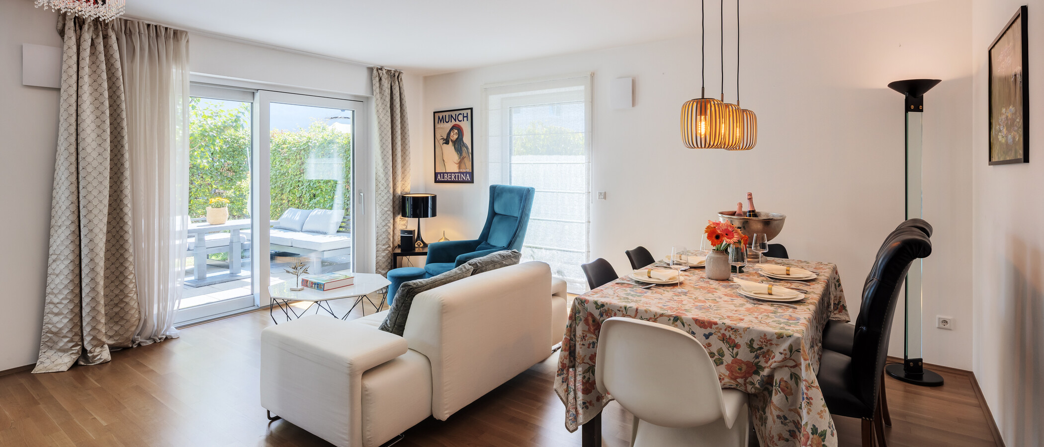 appartamento con giardino München Trudering 01 zona living 15002
