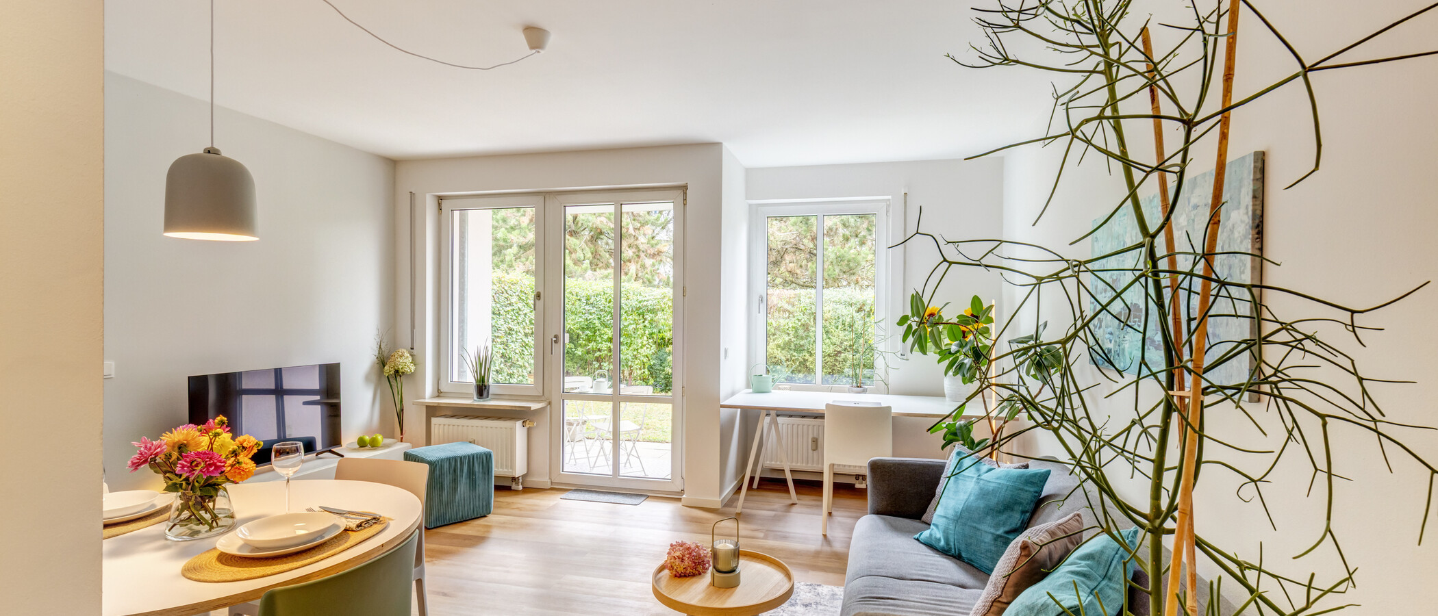 appartamento München Freimann 01 zona living 15014