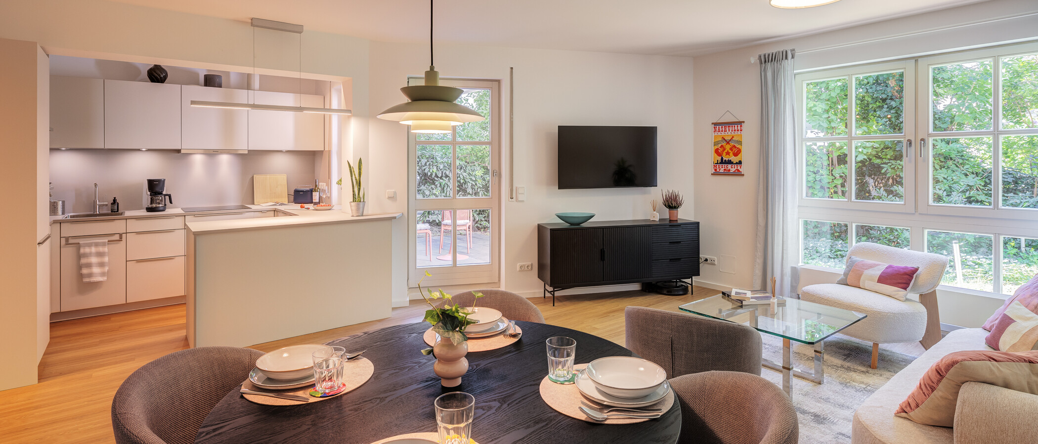 appartamento con giardino München Gärtnerplatzviertel 04 zona living 15016