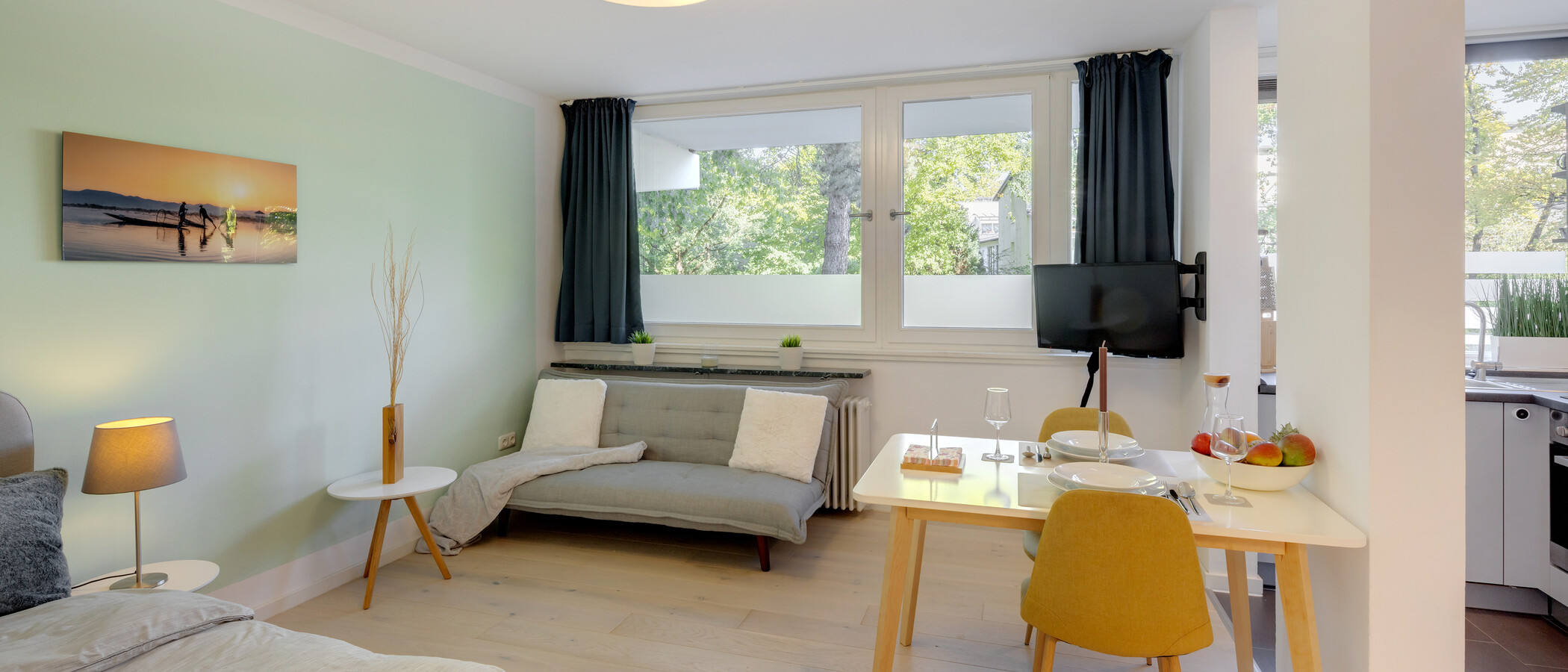 appartamento München Obersendling 02 zona living 15030