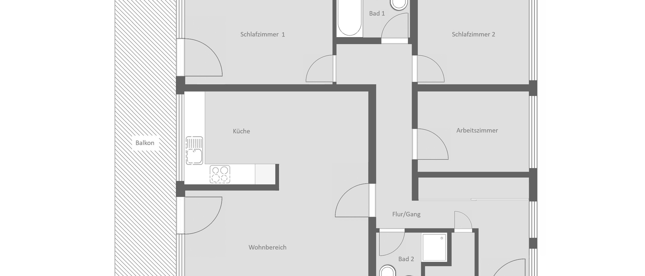 appartamento München Pasing 01 planimetria 15037