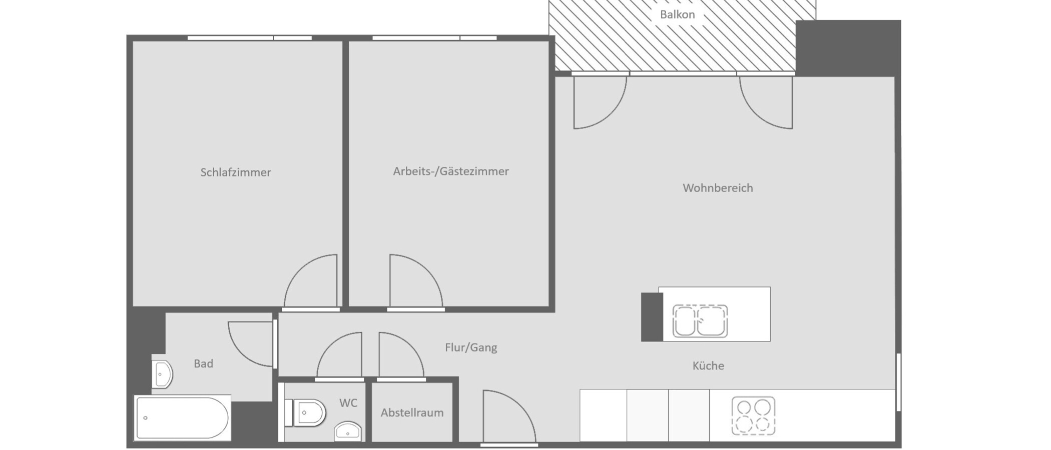 appartamento München Obergiesing 01 planimetria 15043