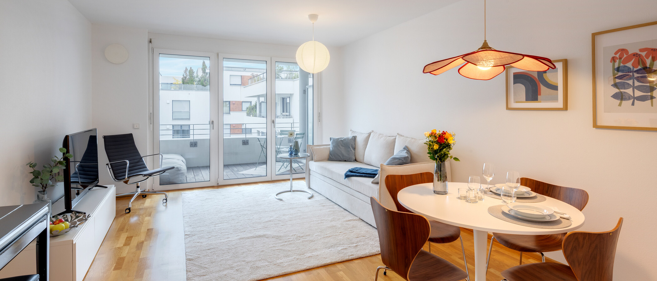 appartamento München Parkstadt Schwabing 01 zona living 15052