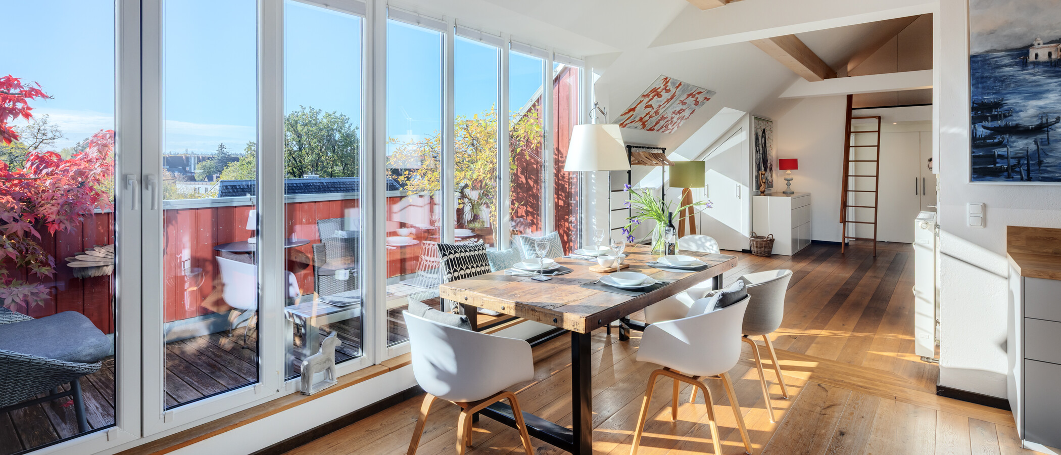 appartamento con galleria München Obergiesing 01 zona living 15054