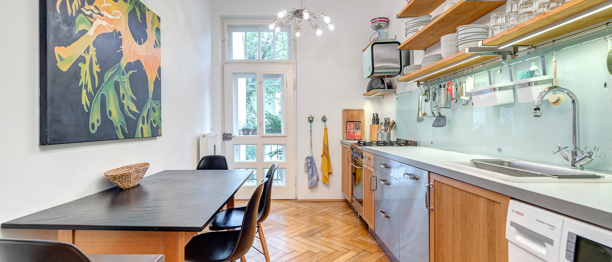 appartamento München Schwabing (links der Leopoldstraße) 01 cucina 1624