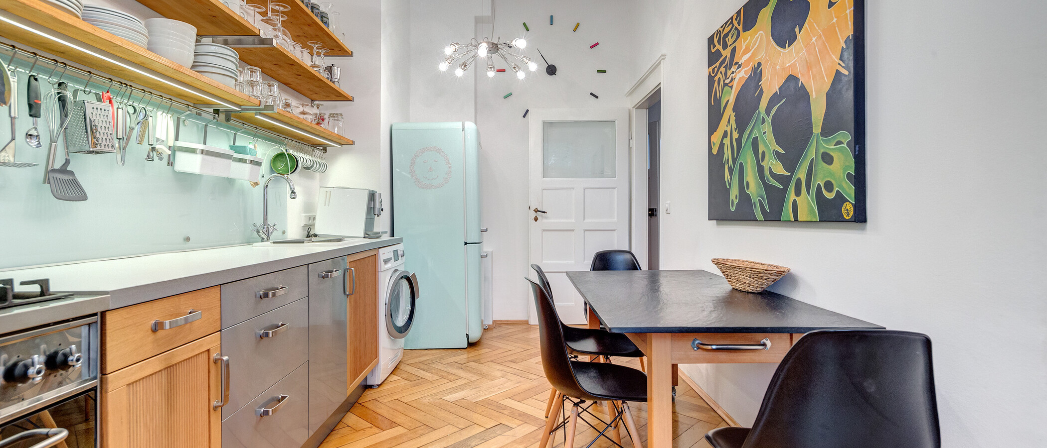appartamento München Schwabing (links der Leopoldstraße) 03 cucina 1624
