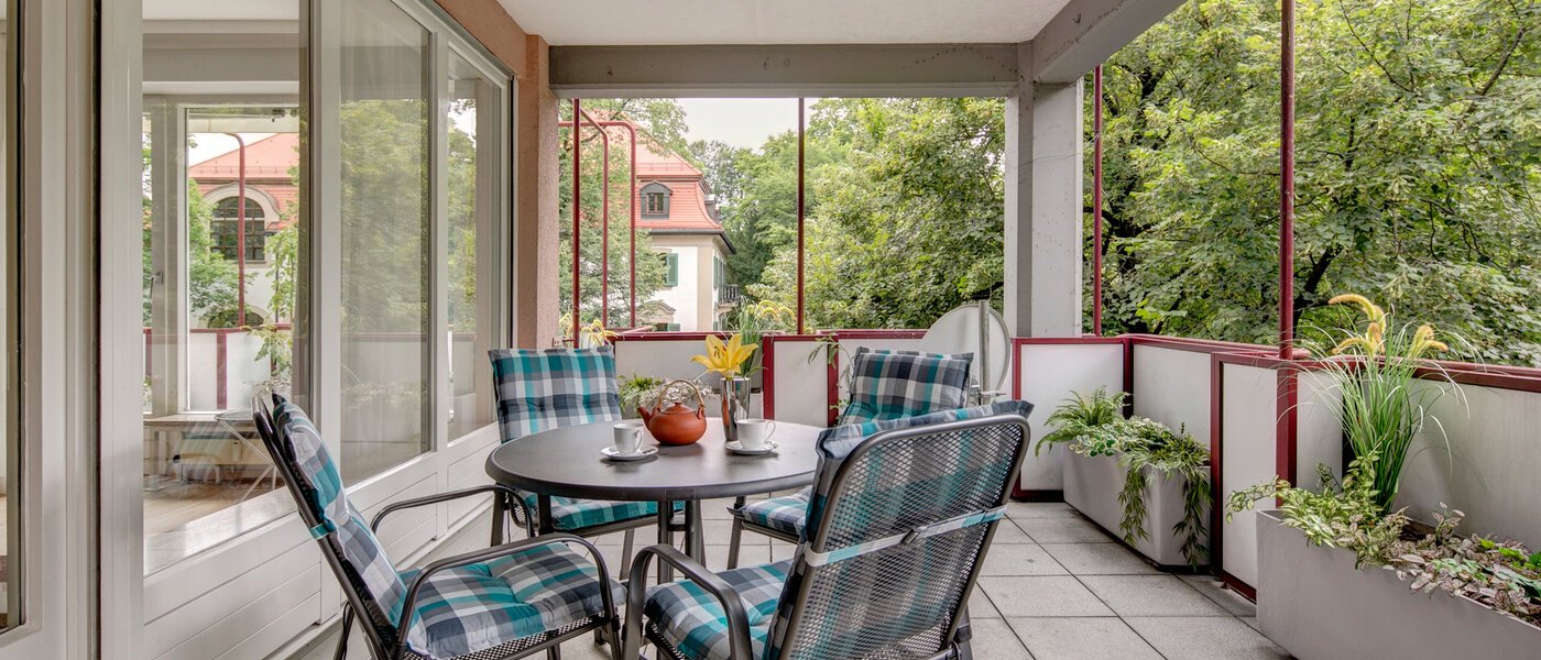 appartamento München Altbogenhausen 02 balcone 1627