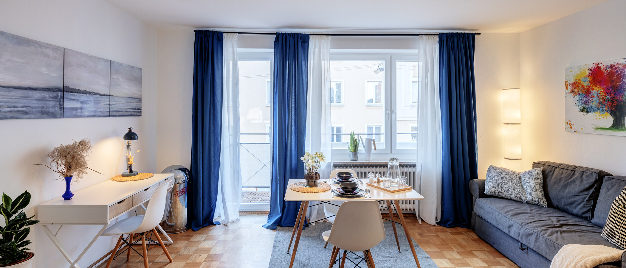 appartamento München Schwabing (links der Leopoldstraße) 01 zona living 1660