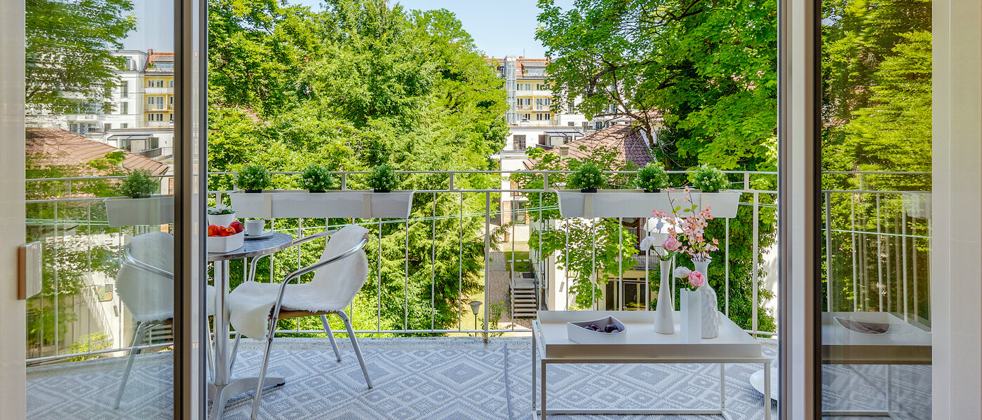 appartamento München Schwabing (links der Leopoldstraße) 01 balcone 2407