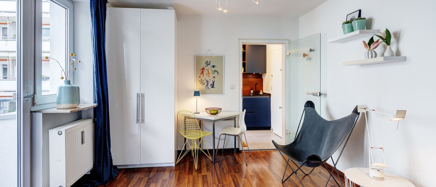 abitazione München Neuhausen 02 zona living 3328