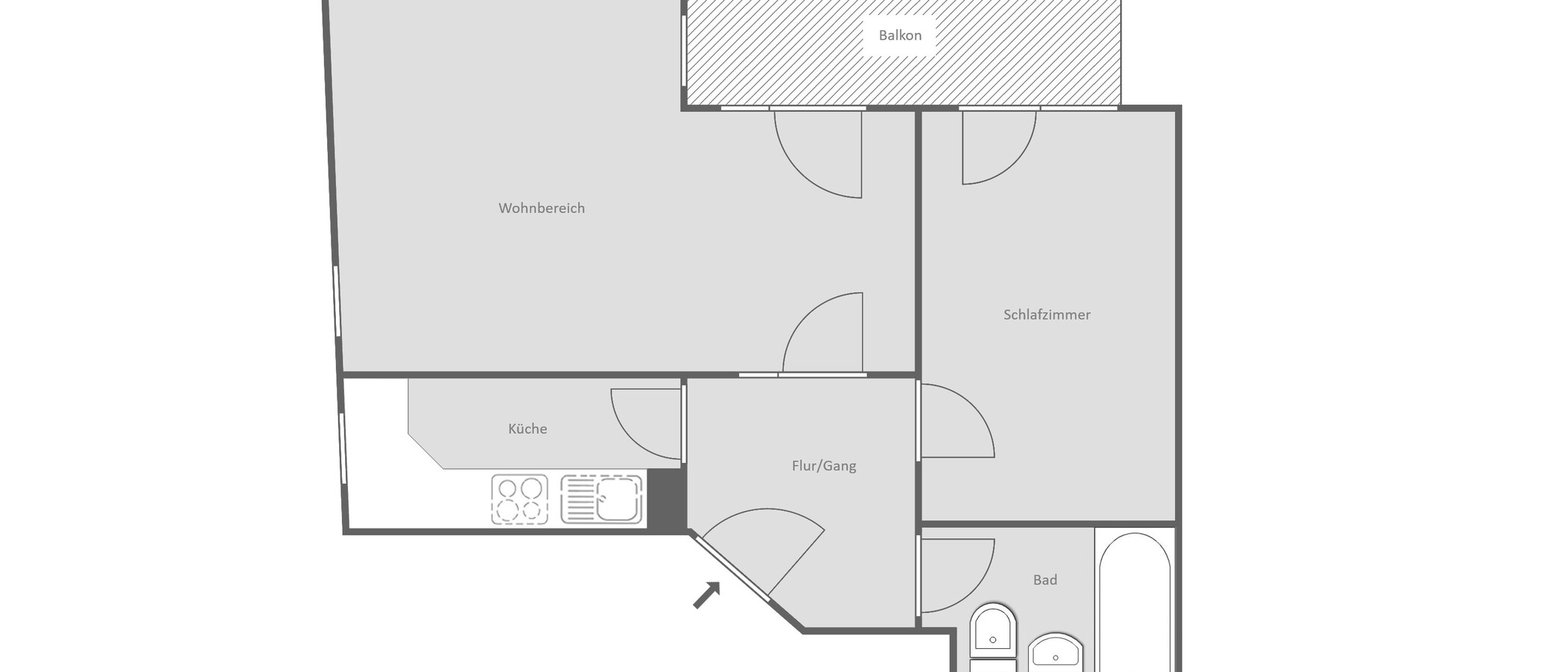 appartamento München Thalkirchen 01 planimetria 3528
