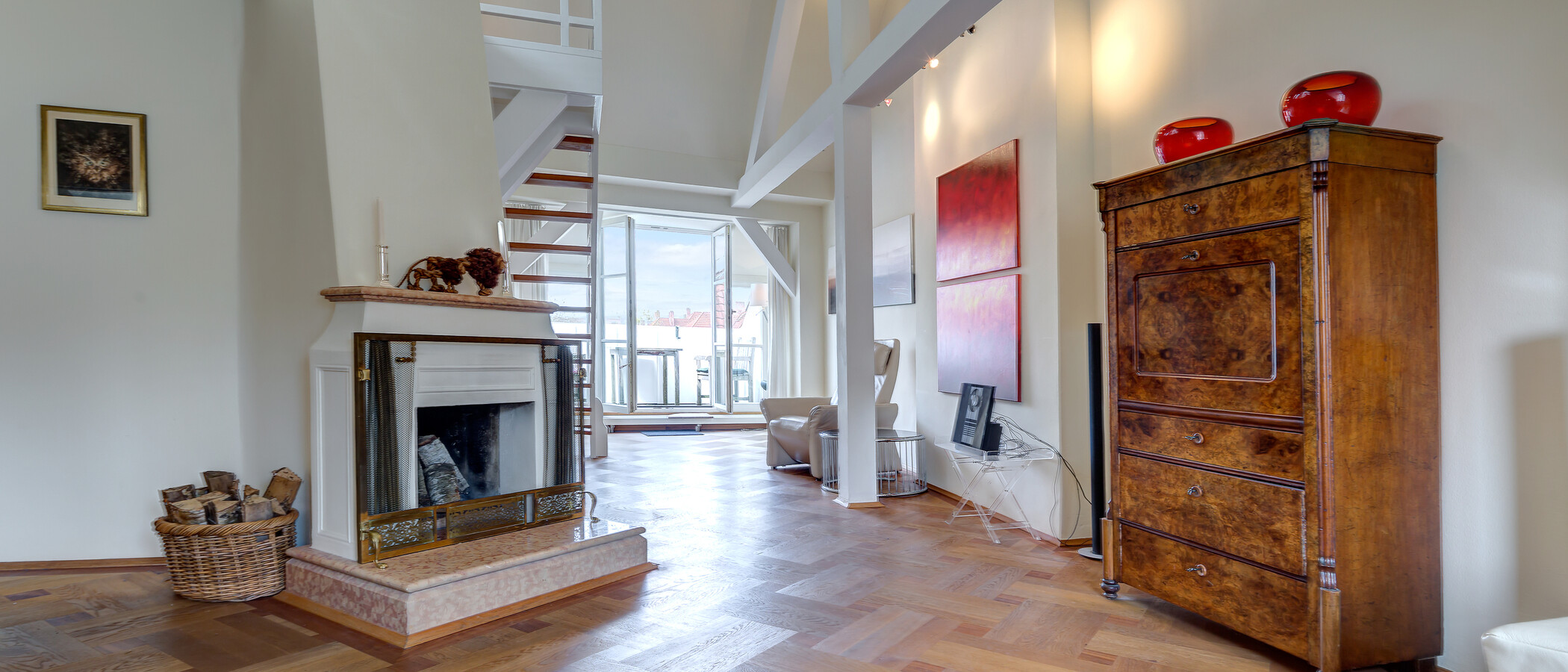 appartamento con galleria München Schwabing (links der Leopoldstraße) 02 soggiorno 3679