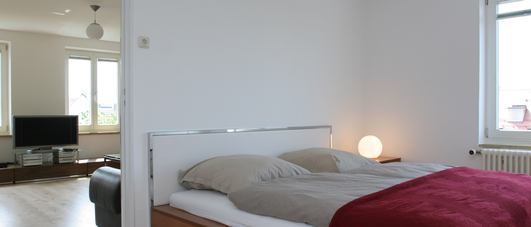 attico con terrazzo München Lehel 01 zona notte 3850
