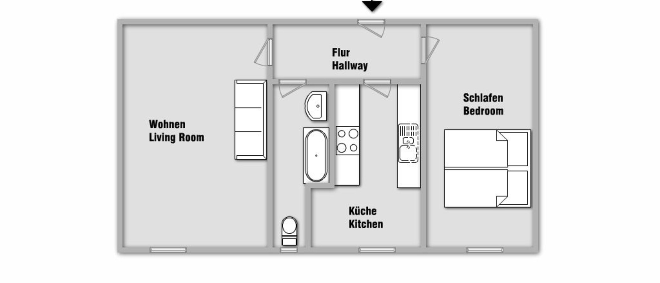 appartamento München Schwabing-West (rund um den Hohenzollernplatz) 01 planimetria 4172