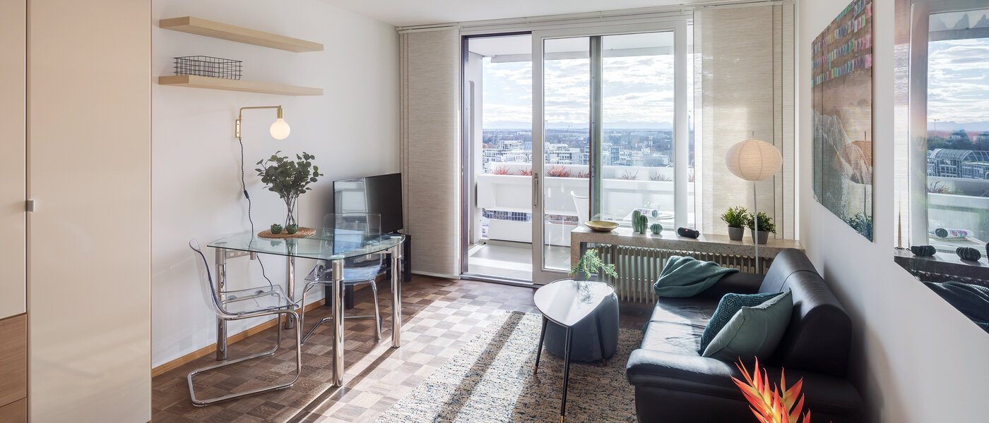 appartamento München Arabellapark 02 zona living 4263