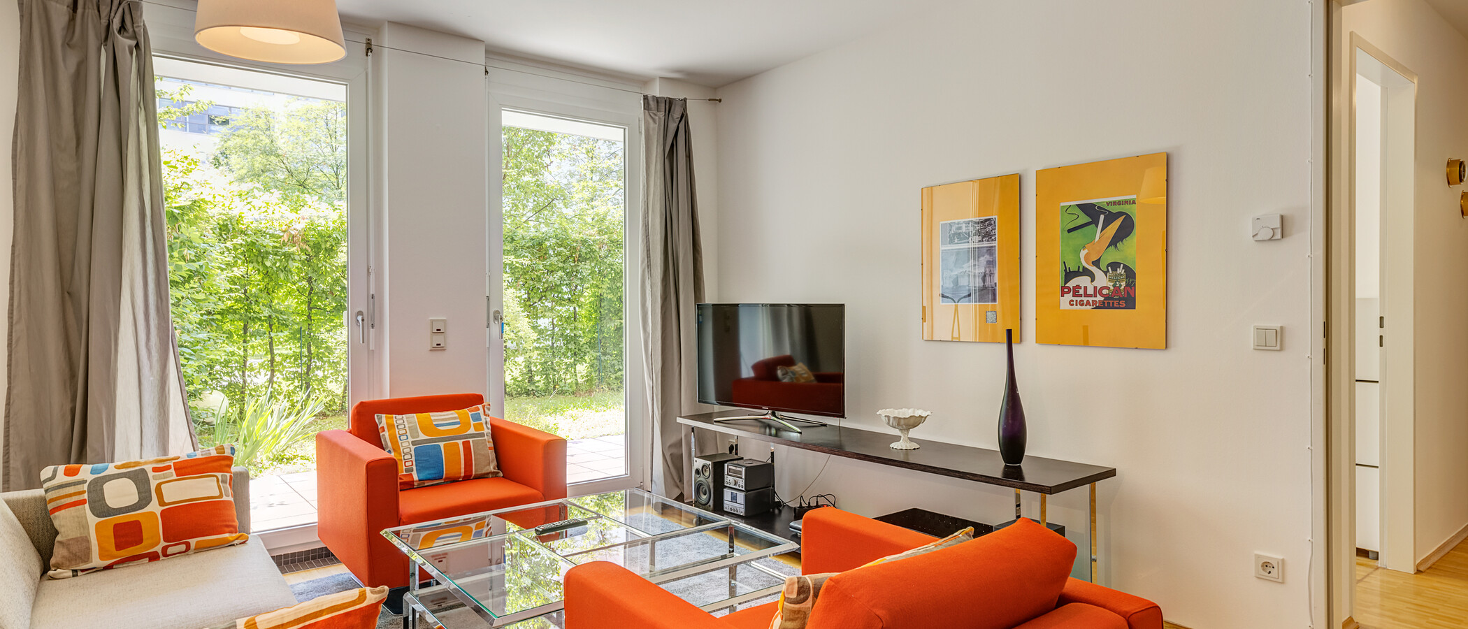 appartamento con giardino München Schwanthalerhöhe 02 zona living 4454