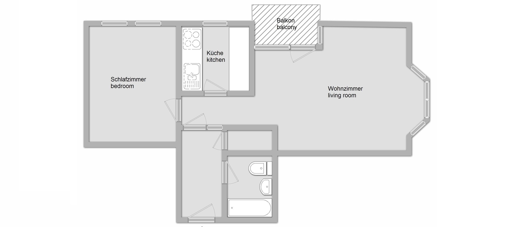 appartamento München Obersendling 01 planimetria 4519