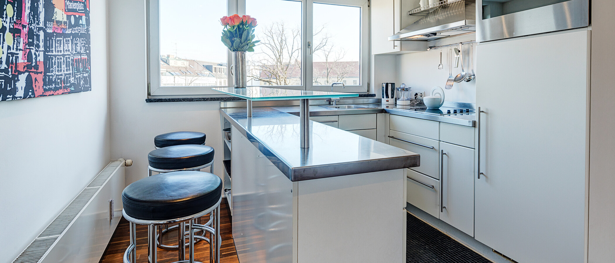 attico con terrazzo München Maxvorstadt 02 cucina 5221