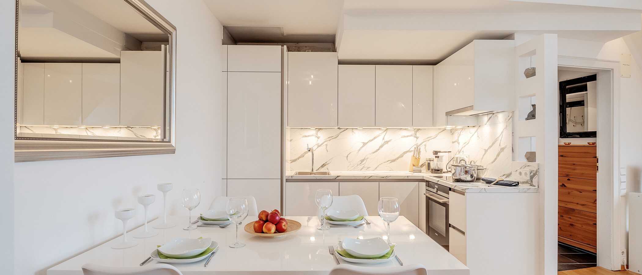 appartamento con galleria München Westend 02 cucina 5354