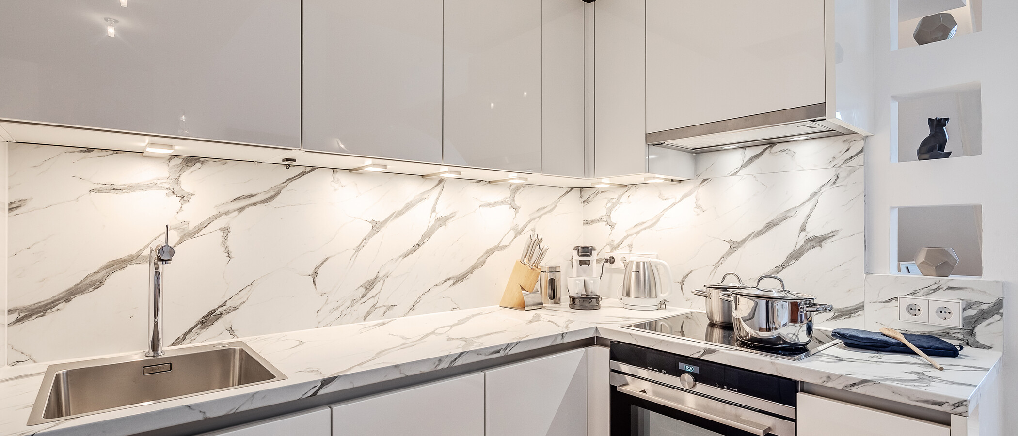 appartamento con galleria München Westend 03 cucina 5354