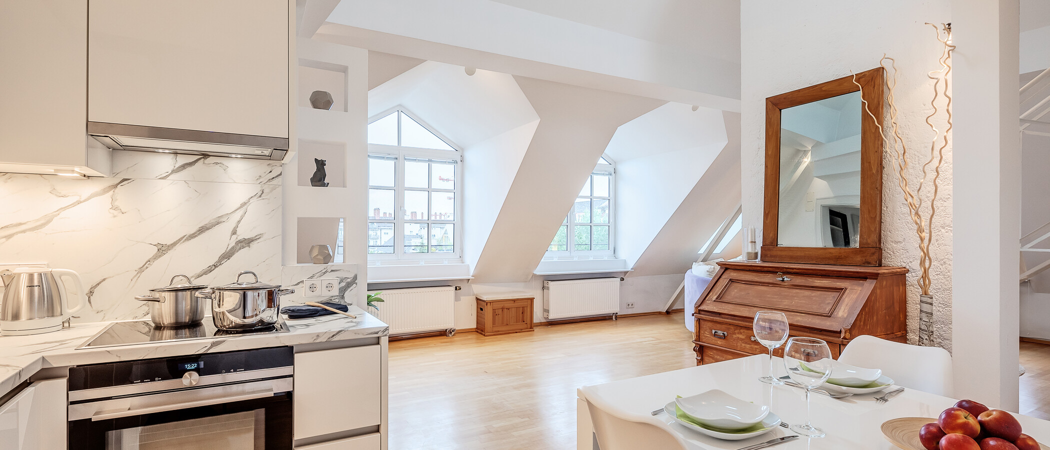 appartamento con galleria München Westend 04 cucina 5354