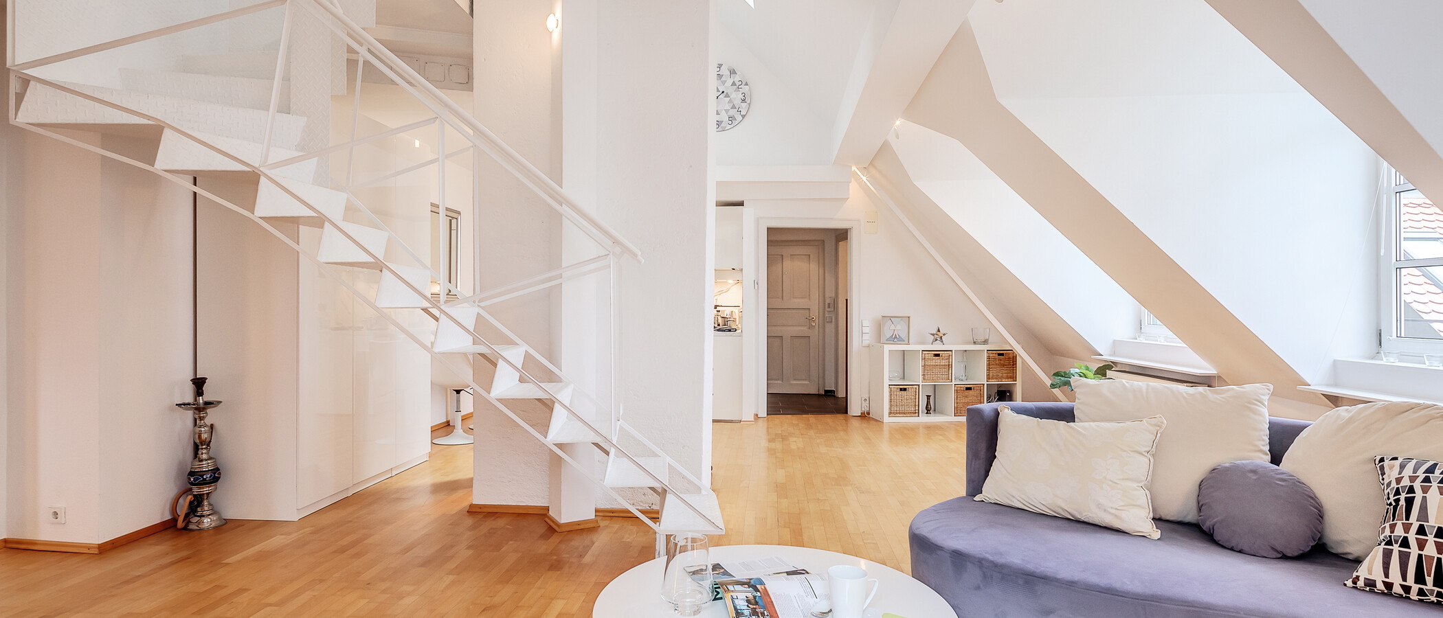 appartamento con galleria München Westend 01 zona living 5354
