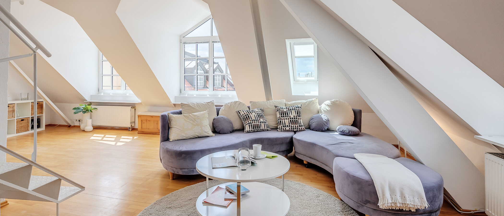 appartamento con galleria München Westend 02 zona living 5354