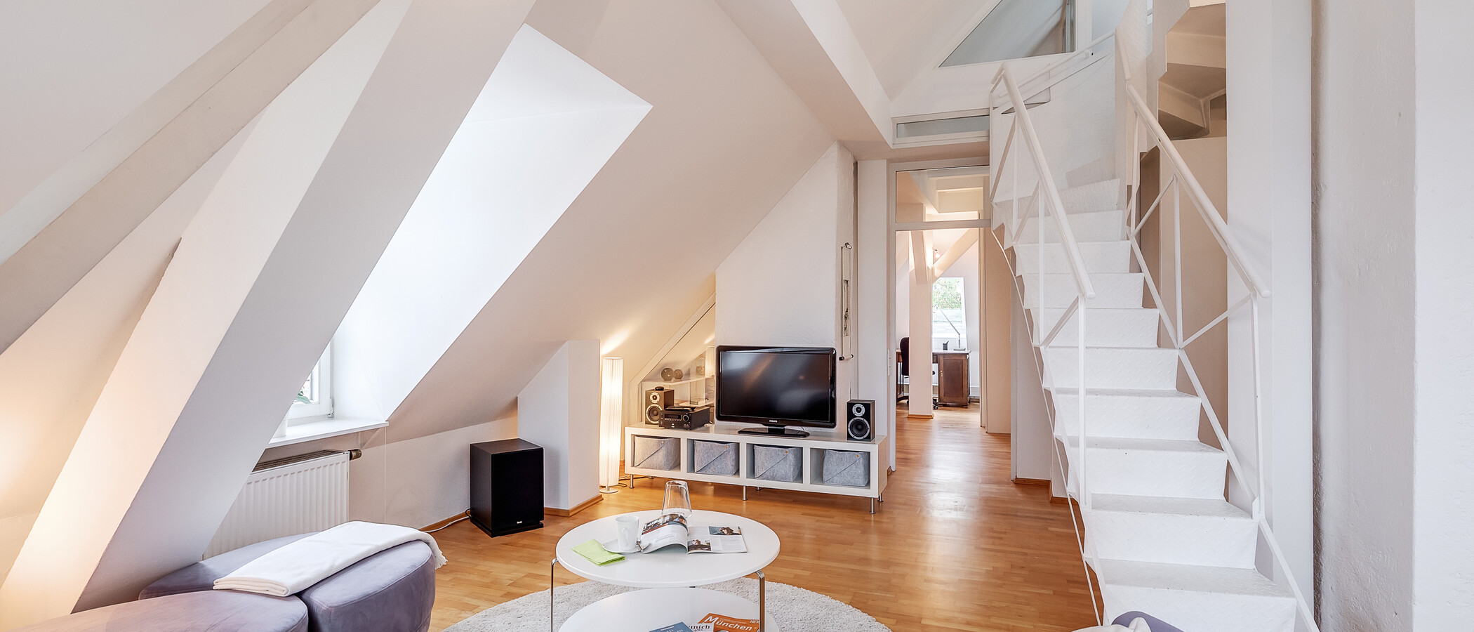 appartamento con galleria München Westend 03 zona living 5354