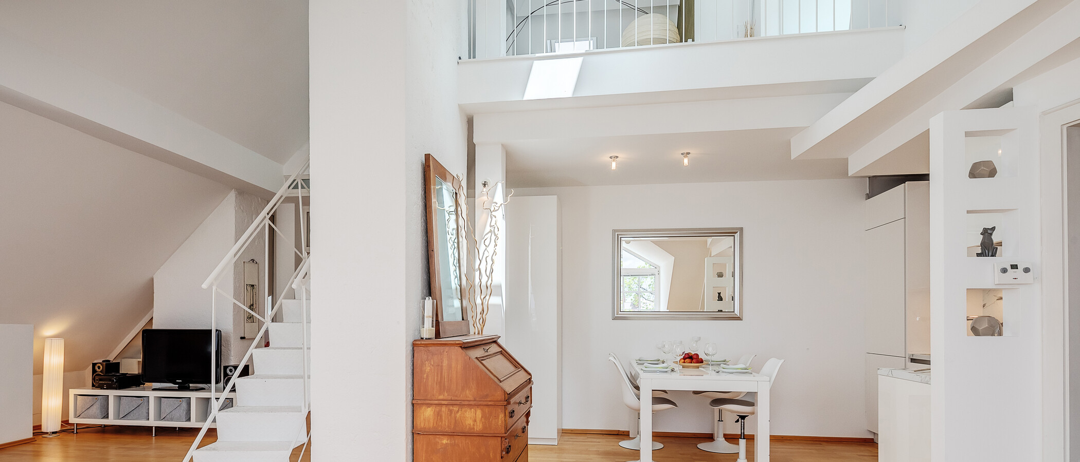 appartamento con galleria München Westend 04 zona living 5354