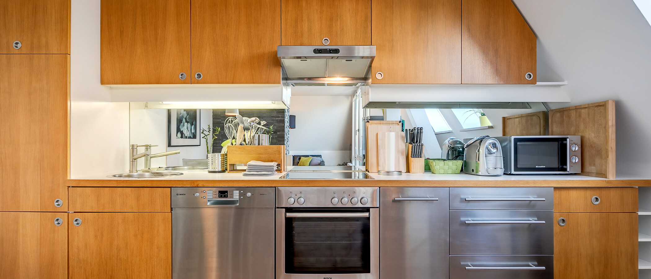 attico con terrazzo München Isarvorstadt 02 cucina 5524