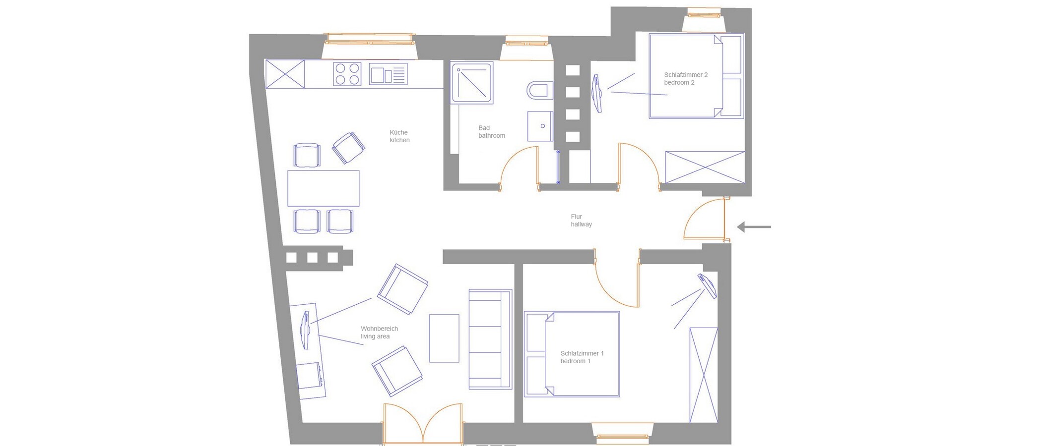 appartamento München Schwabing-Nord (zw. Leopoldstraße & Englischen Garten) 01 planimetria 5577