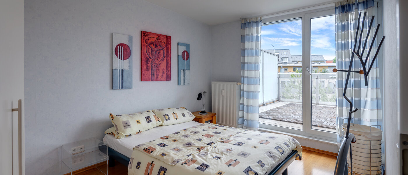 attico con terrazzo München Sendling-Westpark 01 camera da letto 5946