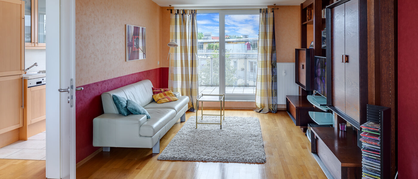 attico con terrazzo München Sendling-Westpark 04 zona living 5946