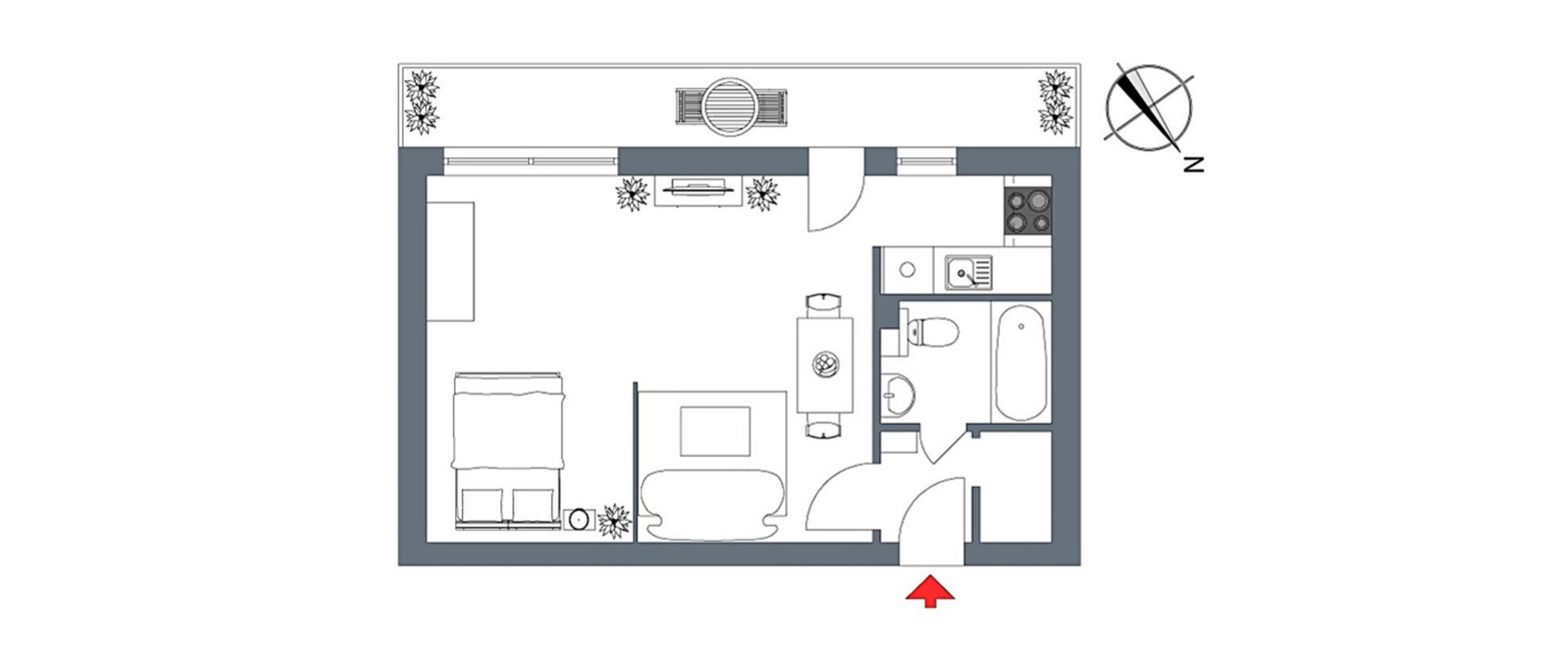 appartamento München Schwabing 01 planimetria 6560