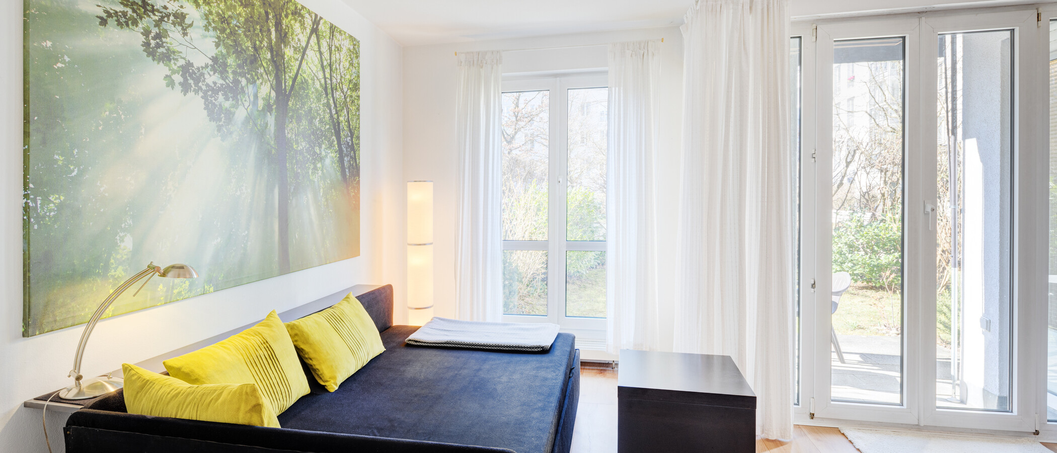 appartamento con giardino München Neuhausen 02 zona living 6696