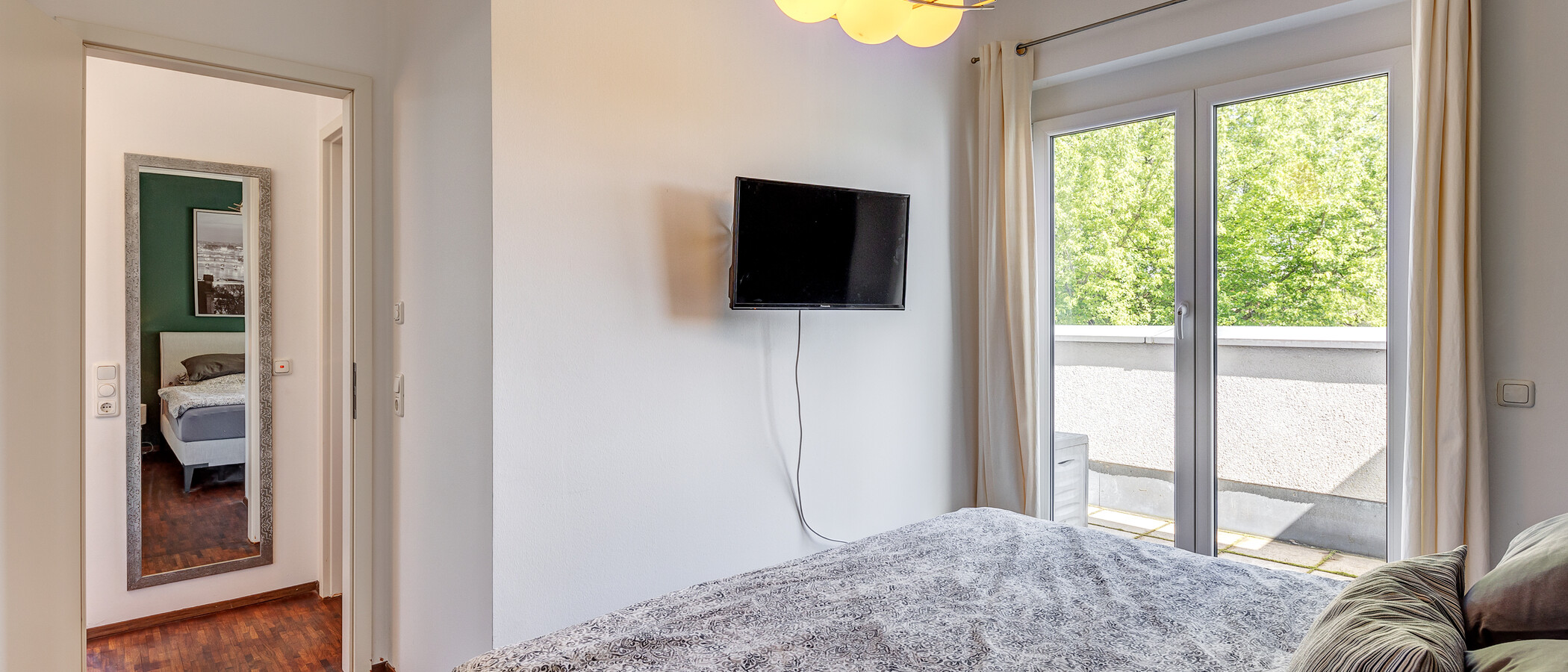 attico con terrazzo München Fasanerie 02 camera da letto 6919