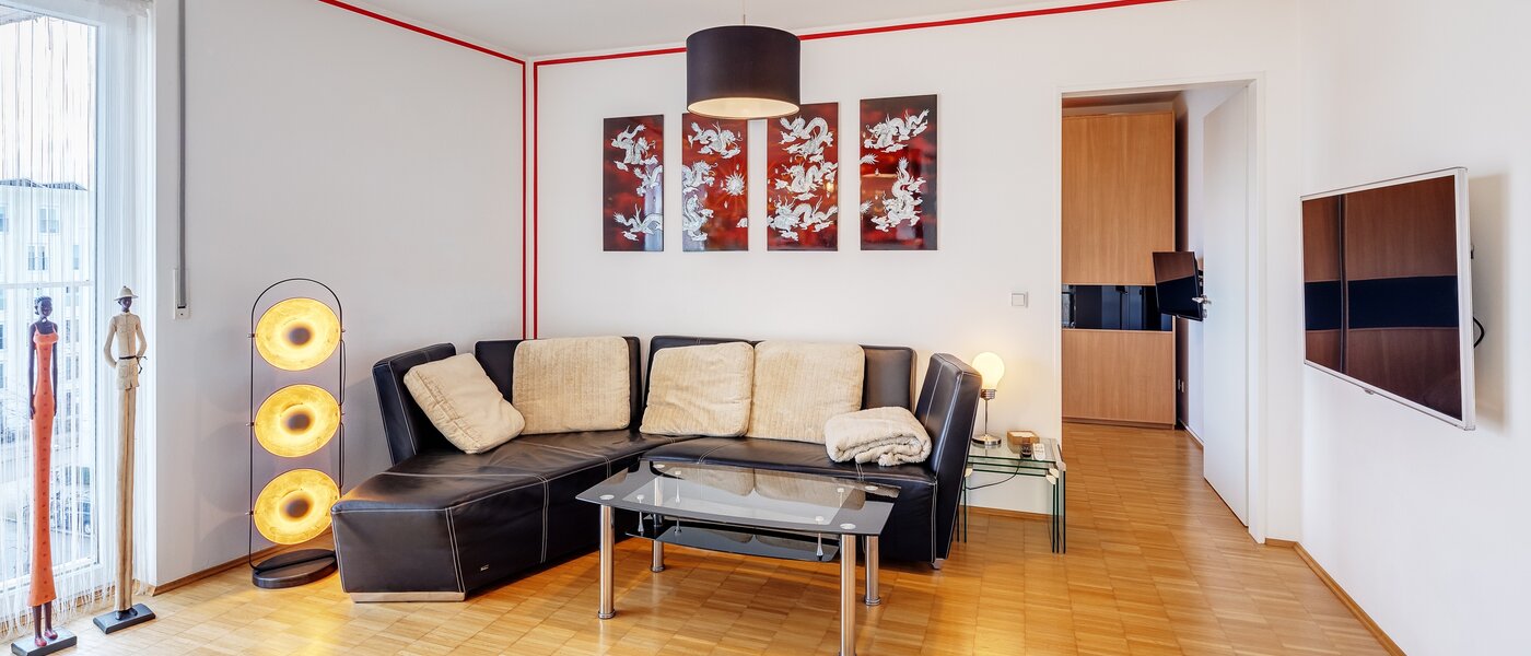 attico con terrazzo München Schwabing-West 02 zona living 7226