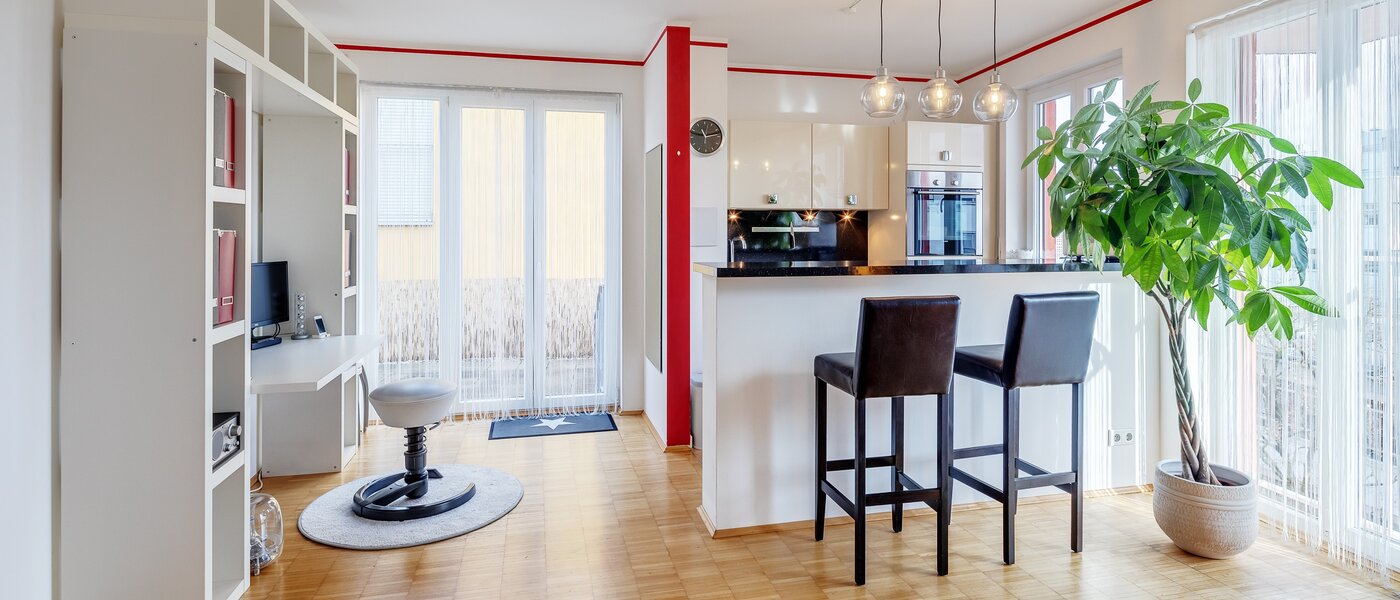 attico con terrazzo München Schwabing-West 04 zona living 7226