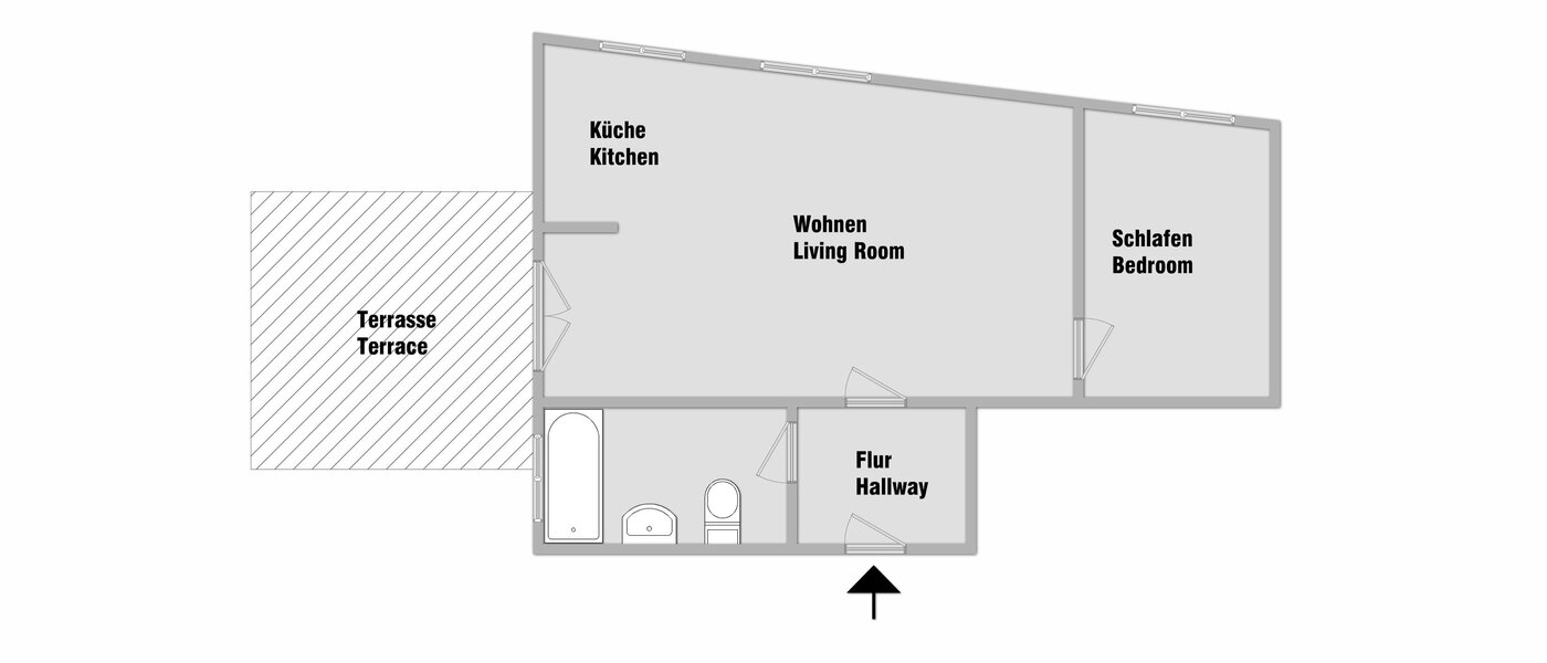 attico con terrazzo München Schwabing-West 01 planimetria 7226