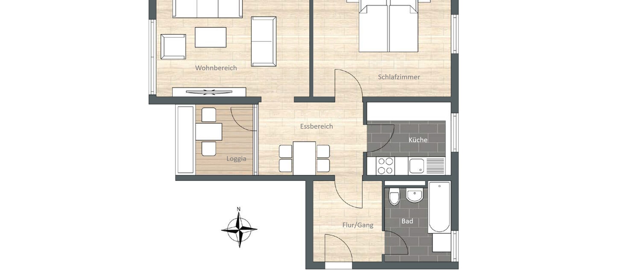 appartamento München Hadern 01 planimetria 7227