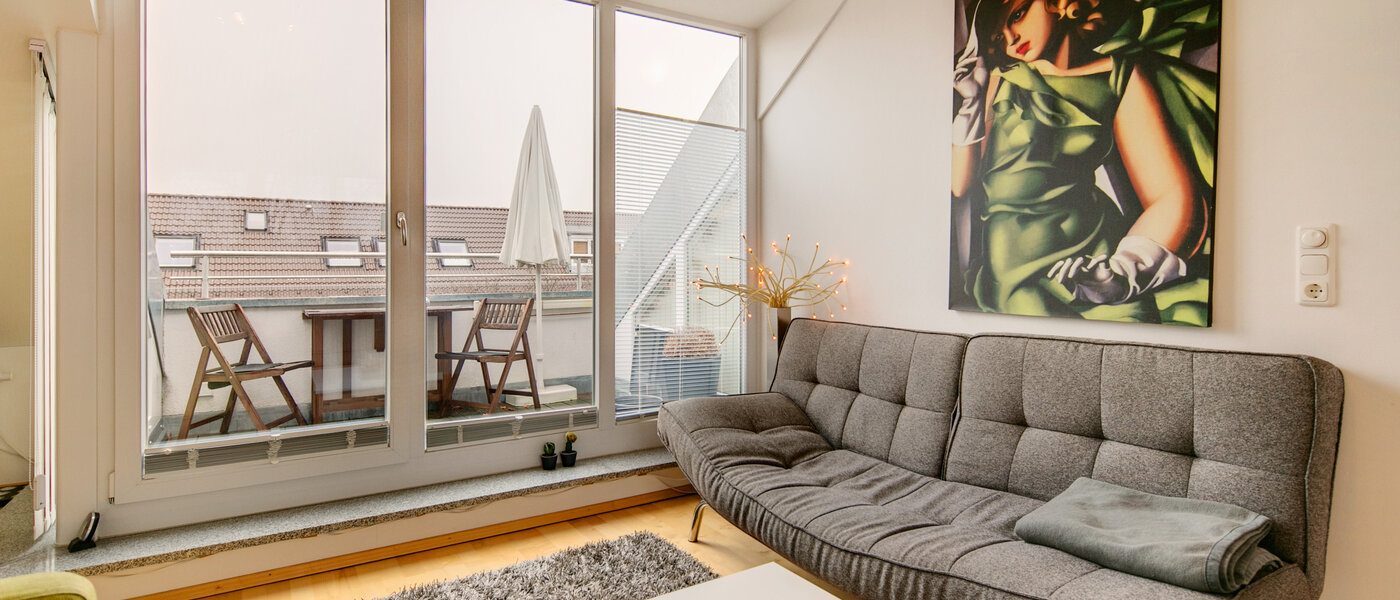 attico con terrazzo München Untermenzing 01 soggiorno 7372