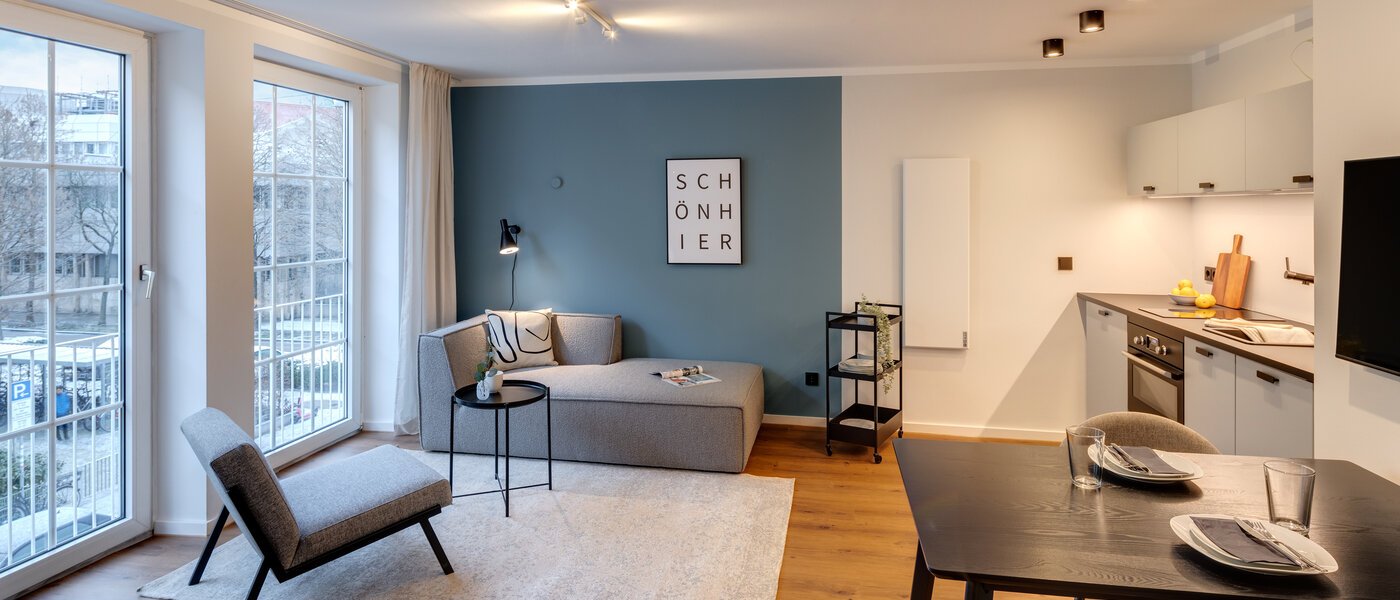 appartamento München Neuhausen 01 zona living 7952