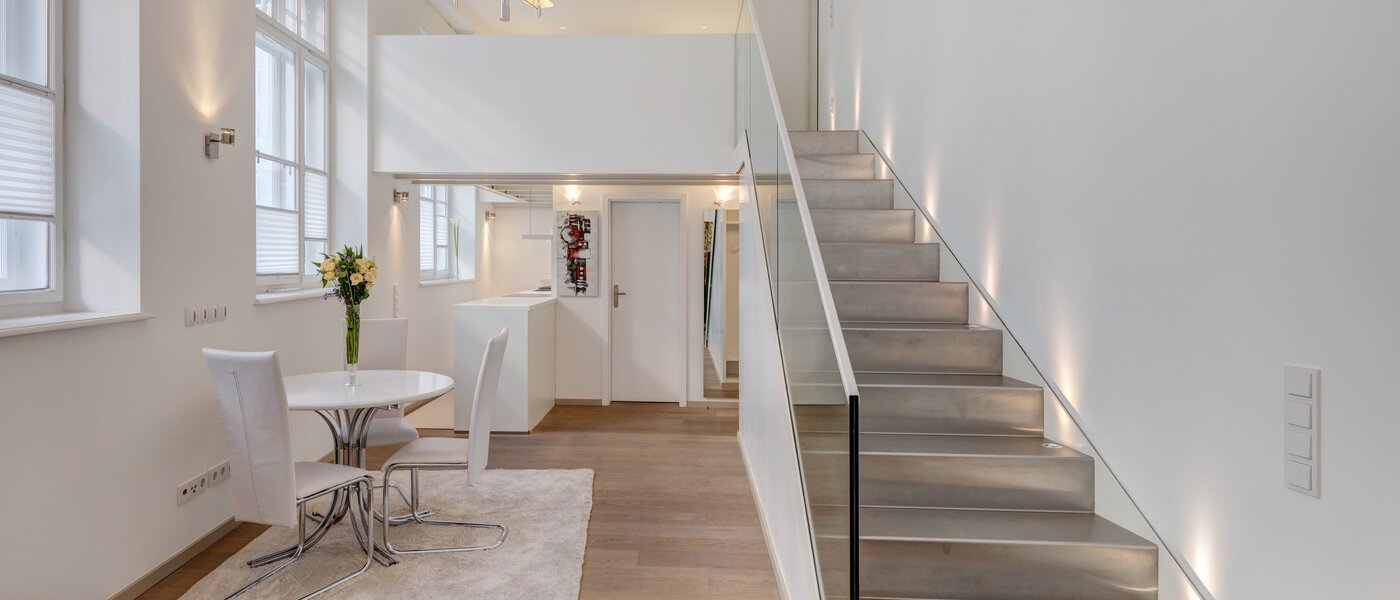 appartamento con galleria München Maxvorstadt 04 zona living 8163