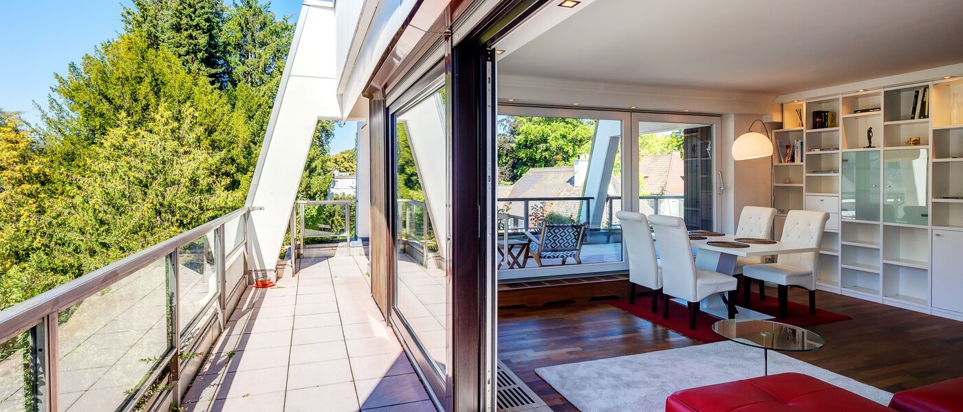 attico München Menterschwaige 04 terrazza sul tetto 8181