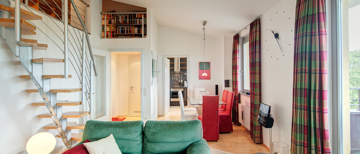 appartamento con galleria München Moosach 03 soggiorno 8607