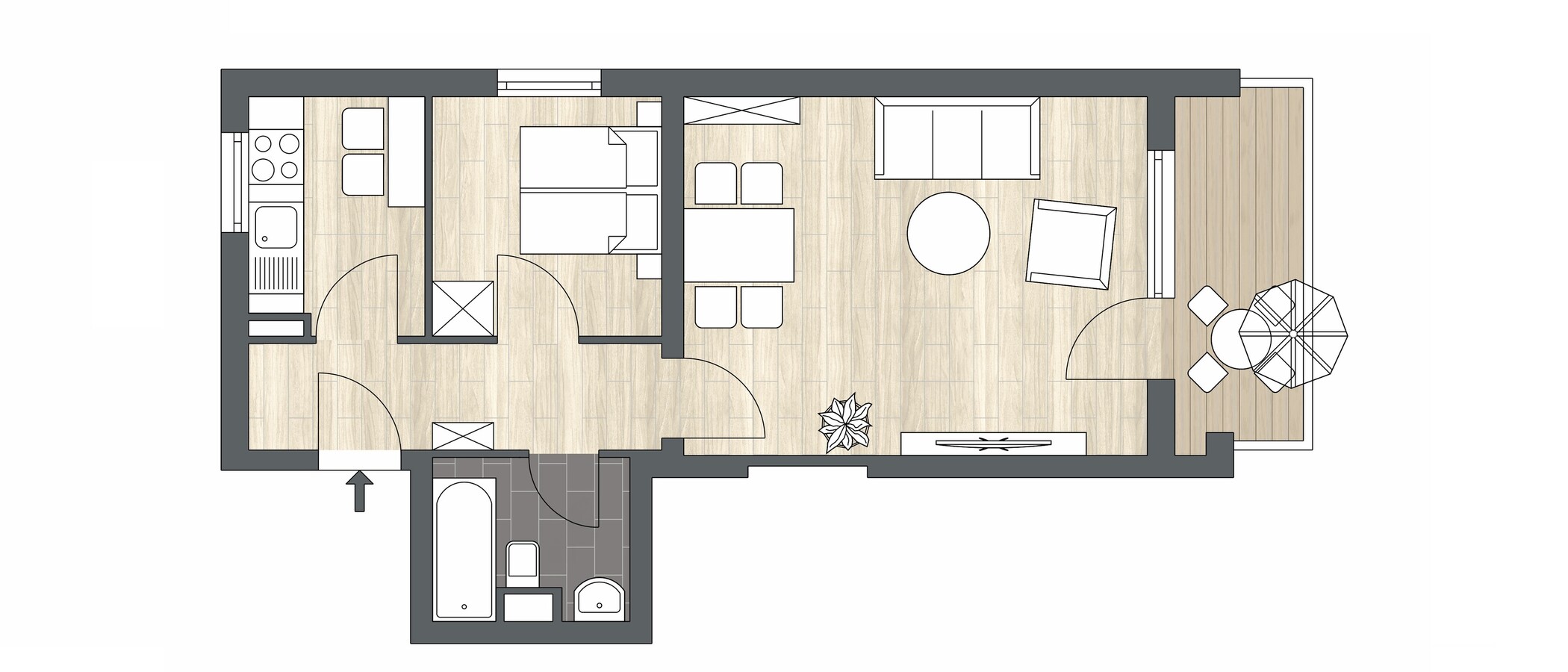 appartamento München Thalkirchen 01 planimetria 8820
