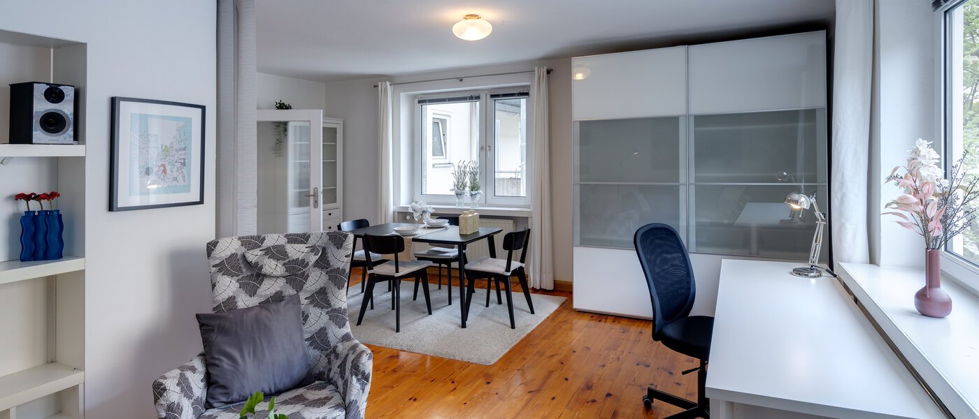 appartamento München Lehel 01 zona living 8871